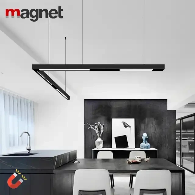 Magnetic track light 48V surface mounted concealed grille light embedded household living room track spotlight