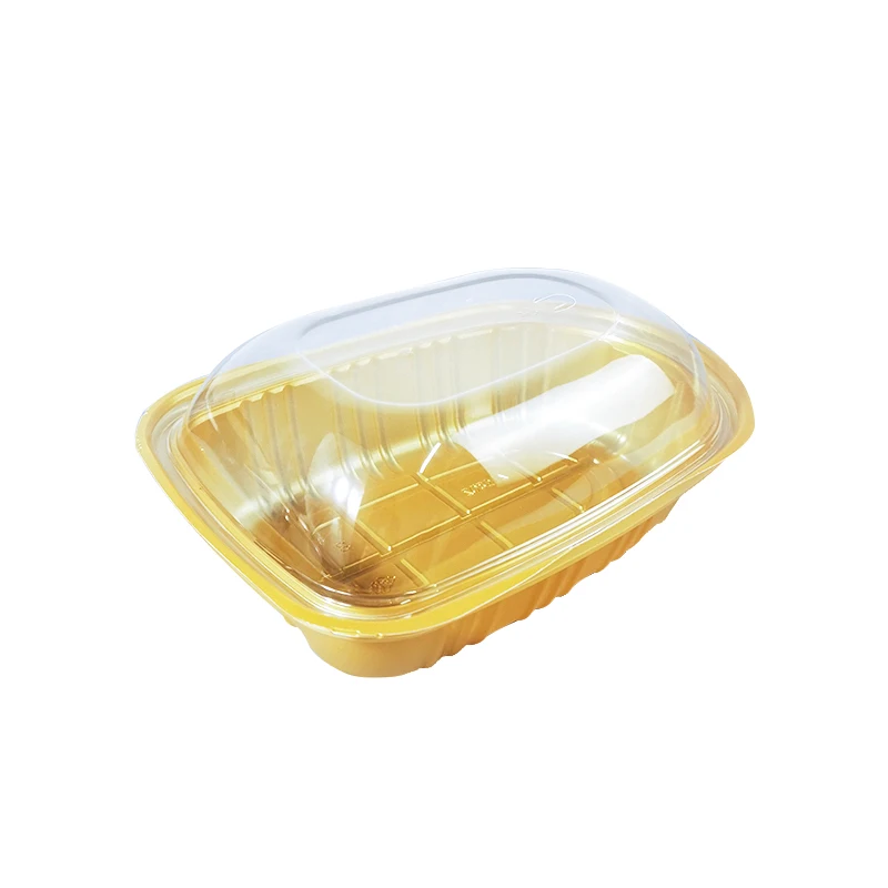 Customizable takeout boxes for golden roasted chicken, pigeon and chicks disposable food containers made of  PP material.