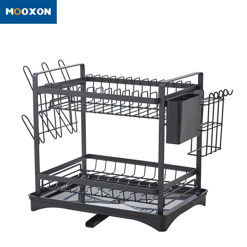 Free-standing Metal Dryer Organizer Storage Holder Dish Drainer Kitchen Dish Rack Metal