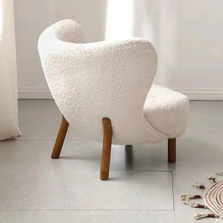 Factory customized lazy sofa chair recliner home office single sofa velvet accent chair for living room