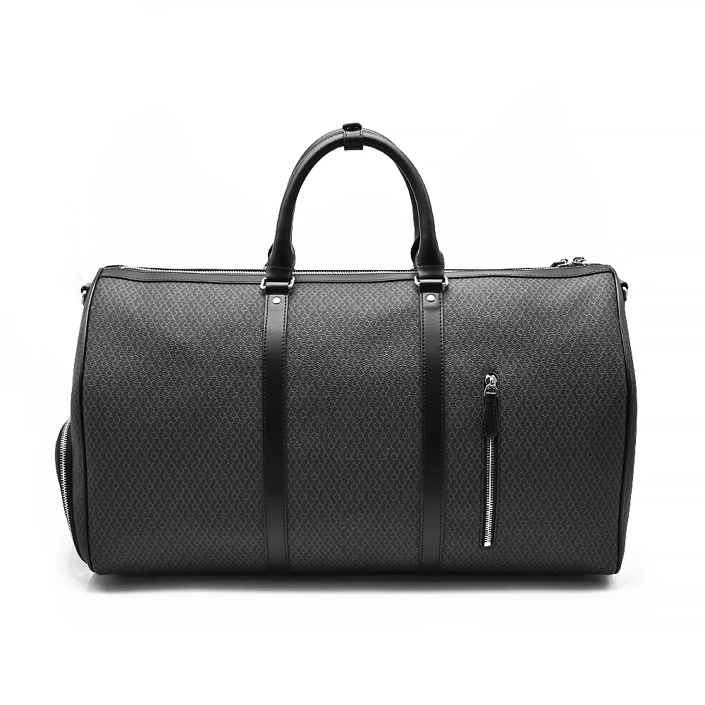 High End Vegan Leather Bag Printing Pattern Travel Bag Durable Duffel Bag with Long Shoulder Strap