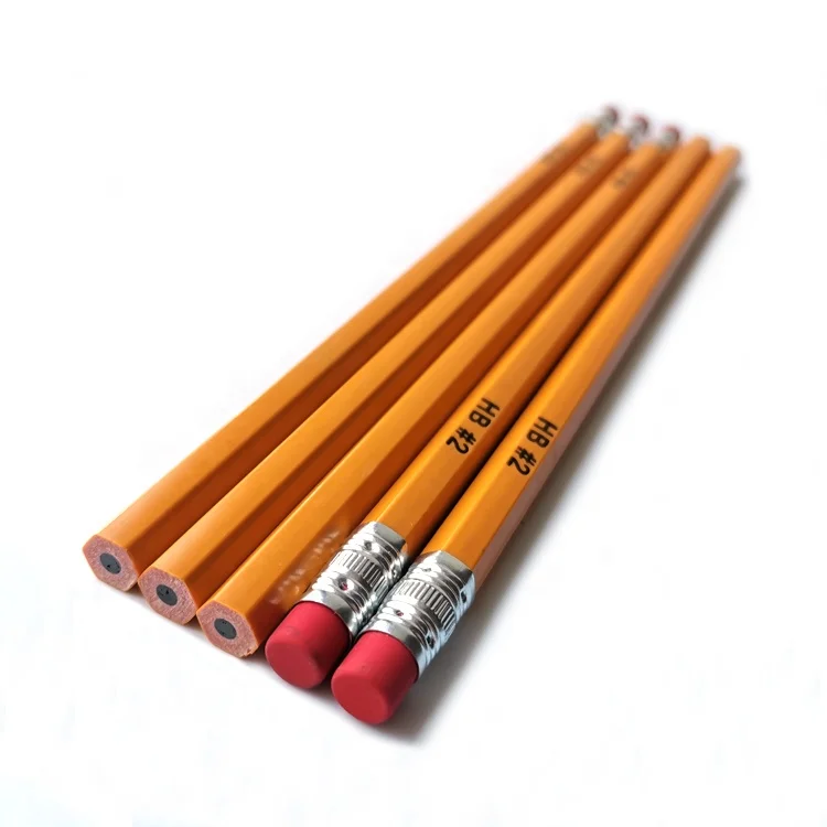 Hot Sale Wood Free Hotel Supply 7.5inch Black HB Pencil Bulk with Rubber