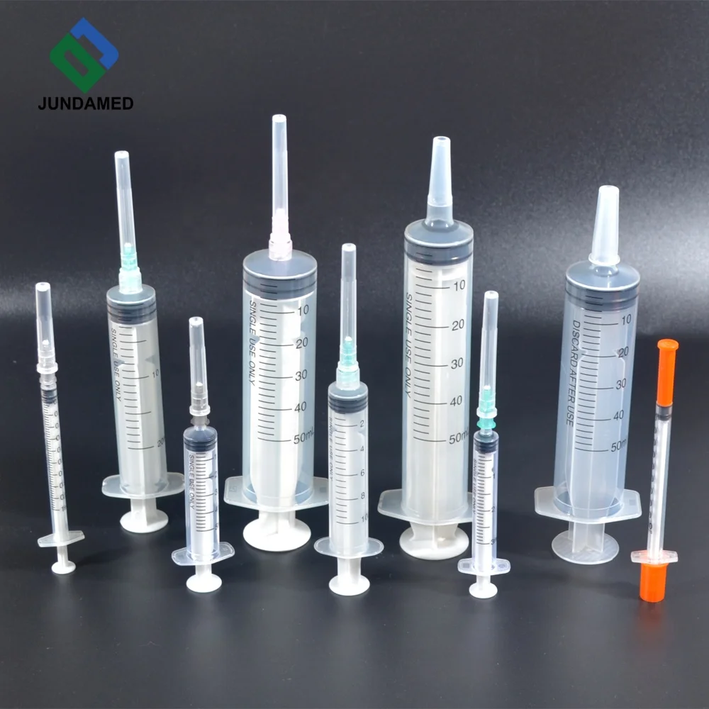 Disposable Syringe 1cc 2cc 3cc 5cc 10cc 20cc 50cc 60cc Medical Syringes and Needles Injection & Puncture Instrument Ce White EO