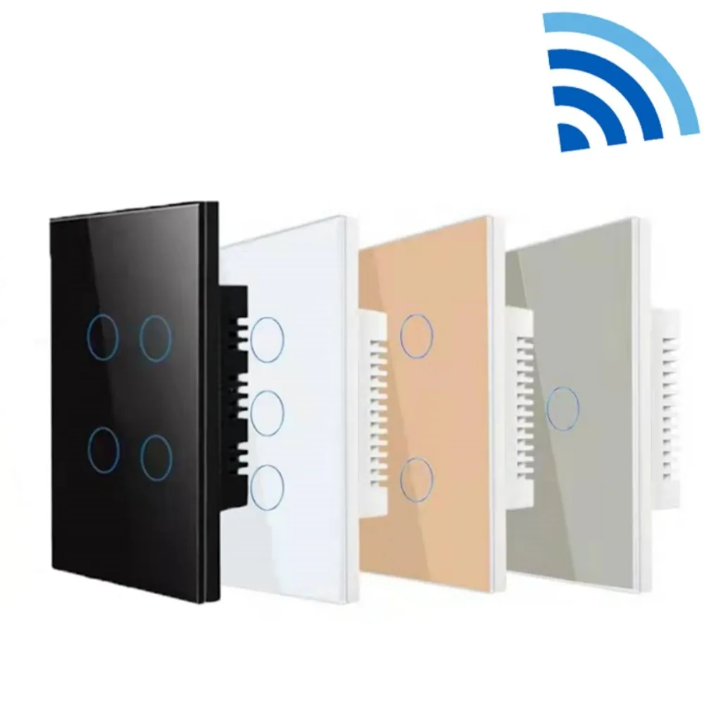 Оптовая продажа 4 световых пути смарт-Tuya Wifi 15a для дома нас Zigbee универсальные бытовые сенсорные дистанционные Стандартные настенные переключатели