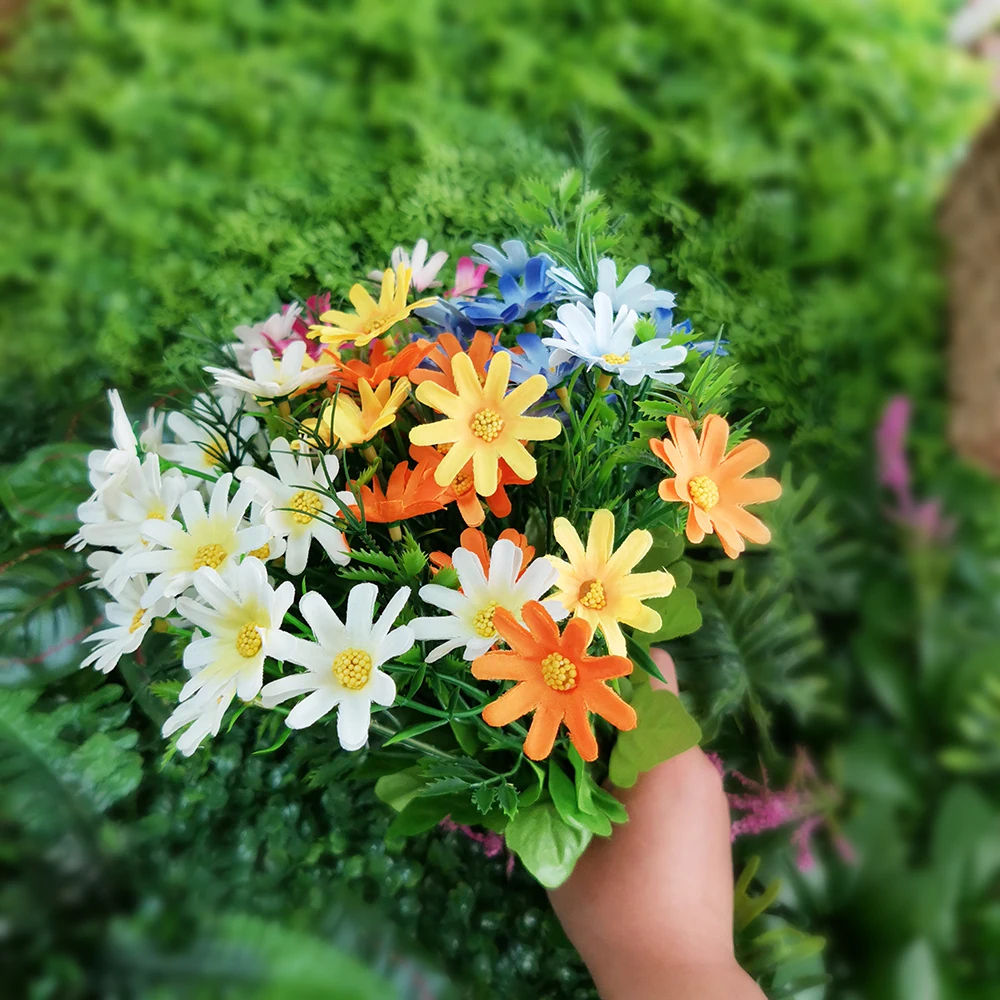 
daisy bouquet mini gerbera silk artificial flower home desktop decorative flowers 