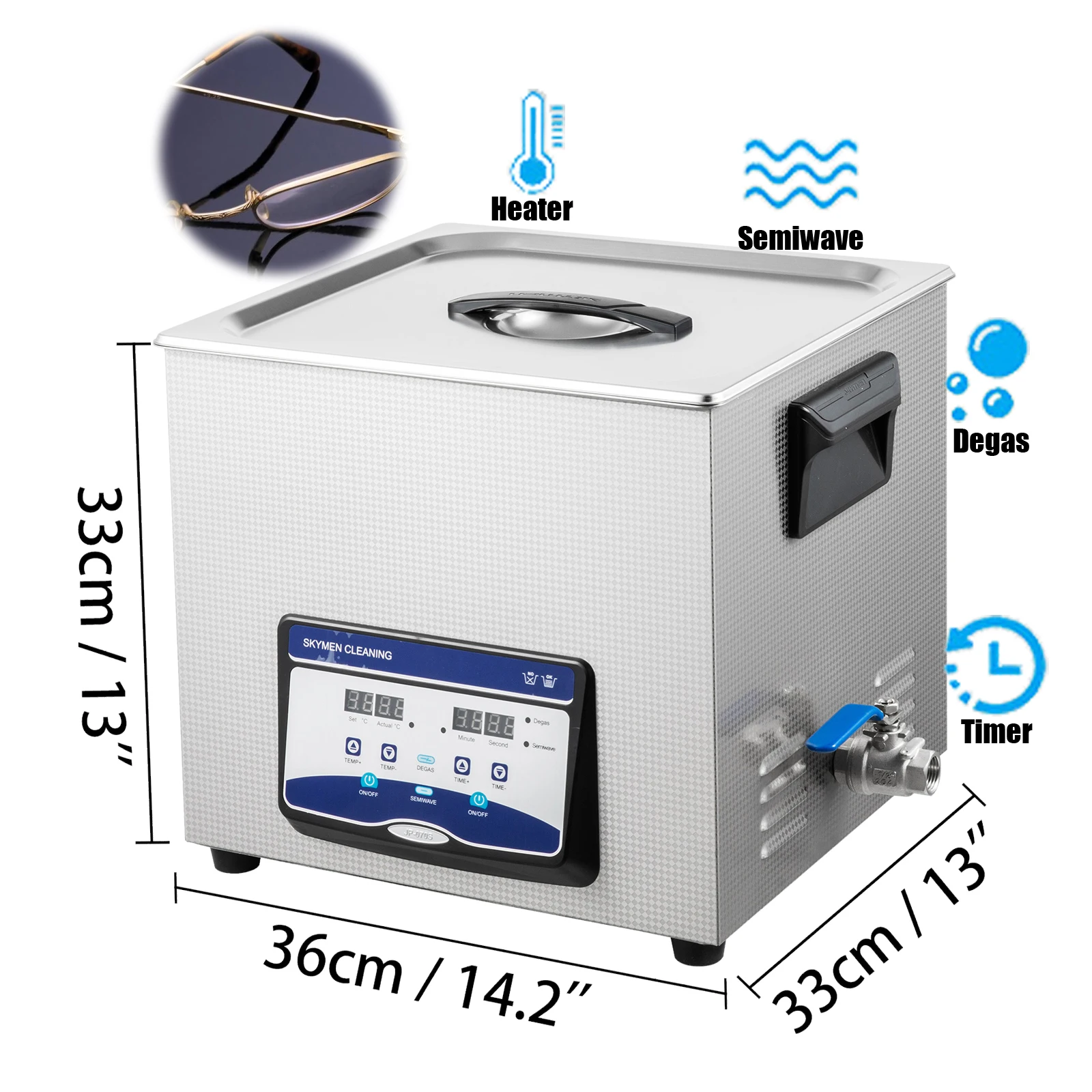 Ultrasonic Glasses Cleaner Digital Sonic Cleaner 20L Professional Ultrasonic Cleaner for mobile phone repair shops