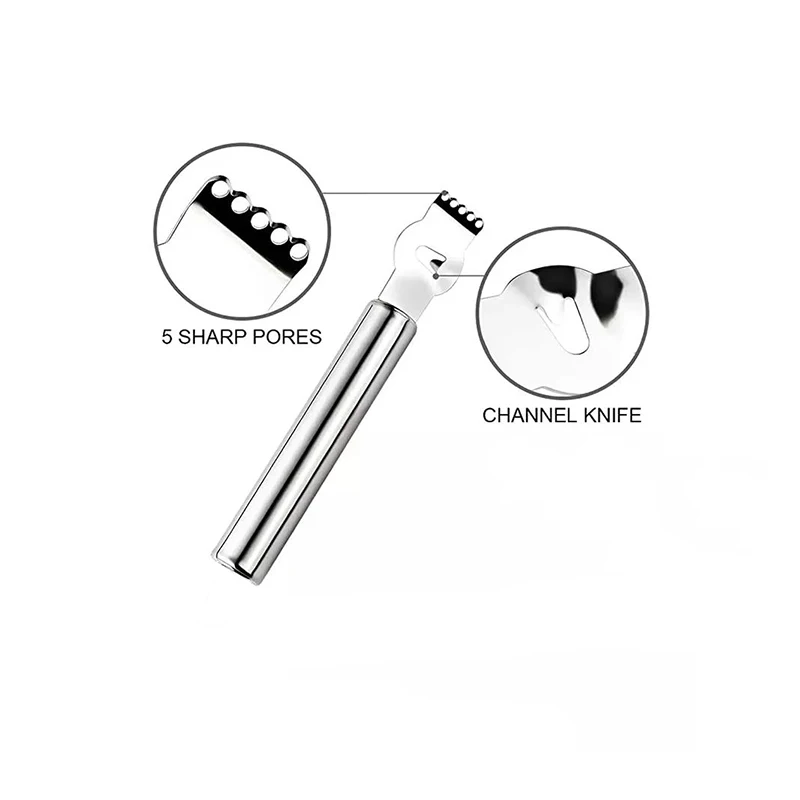 Stainless Steel 304 Fruit Lemon Orange Knife Zester Peeler Grater