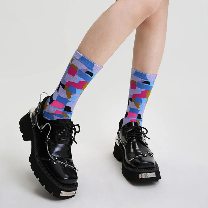 Organic Cotton Socks Women Men Ins Women Crew Socks Cotton Fashion Long Socks