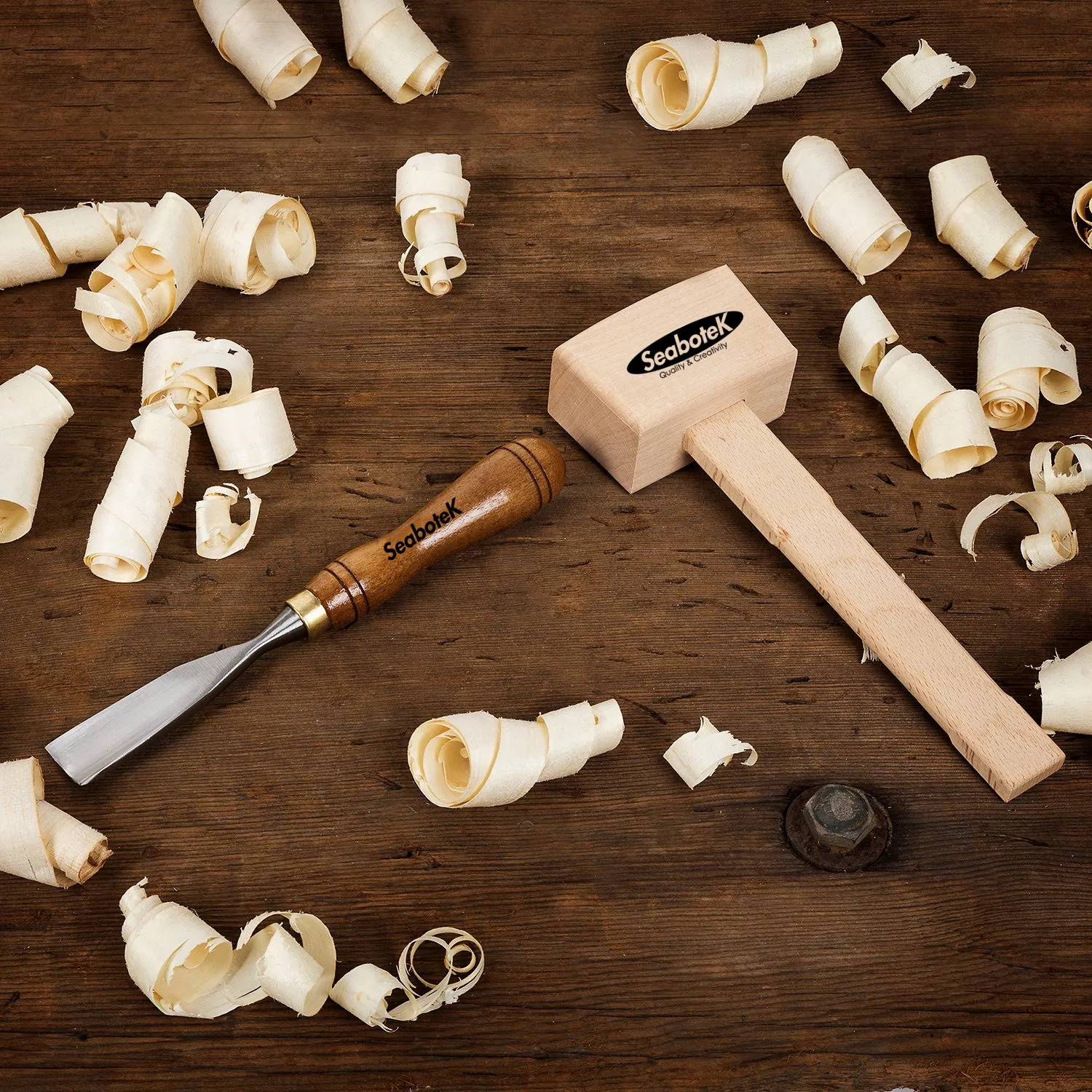 7 шт. инструменты для деревообработки резьбы по дереву набор резцов с ручкой из ореха деревянный ящик хранения