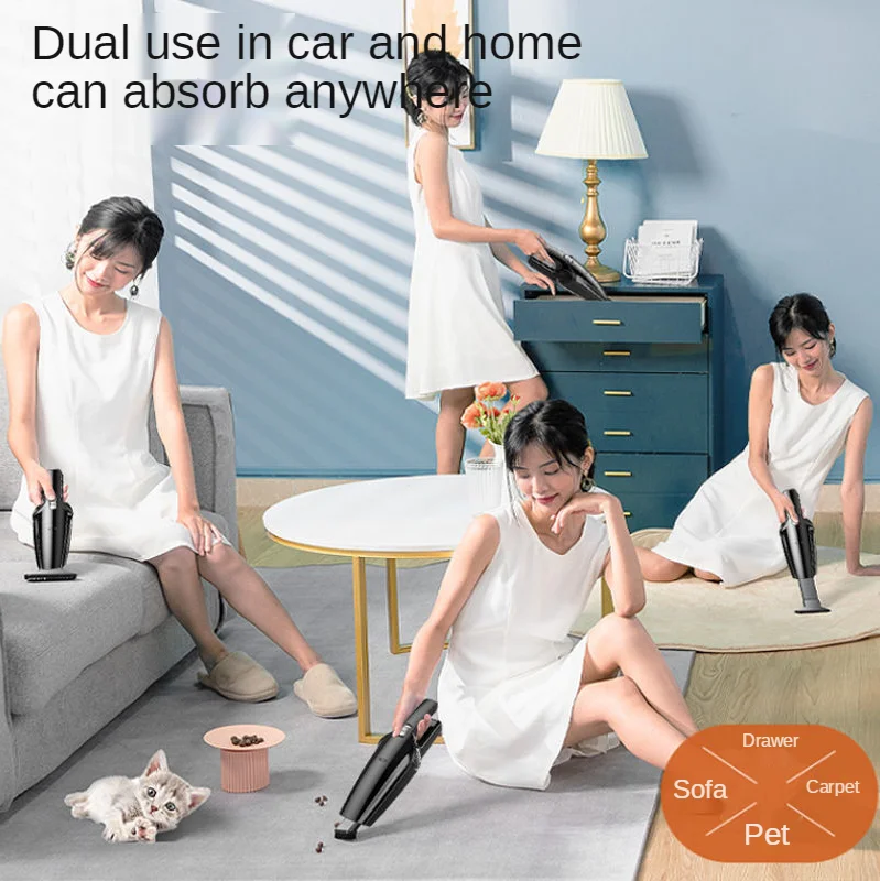 8000 Pa Strong Power Car Vacuum Cleaner USB Rechargeable Mini Cordless Dust Buster for Home Desk Keyboard