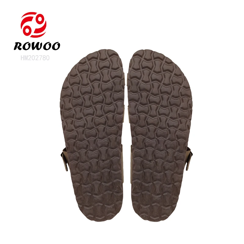 2023 New Style Pu sandals for women men EVA Sole Cork flat slippers shoes