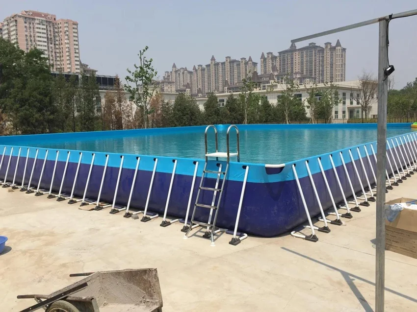 Hot sale high quality heavy duty commercial deep pool above ground metal frame swimming pool