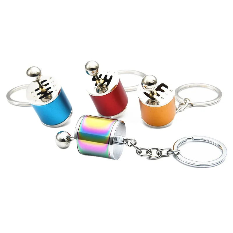 custom manual car accessory keyrings speed shifting car gearbox keychain
