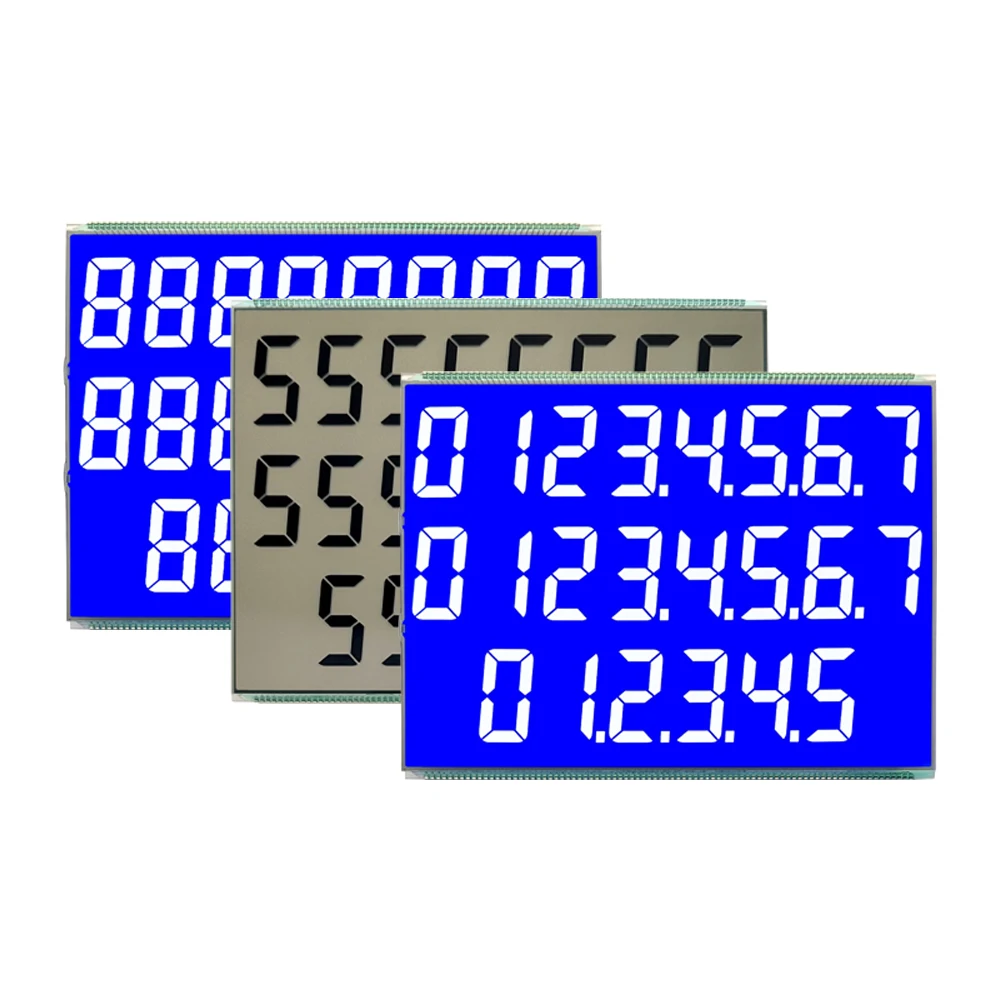 Cheap price Fuel dispenser specific custom segment lcd HTN Negative 5V no backlight lcd 7monochrome segment lcd display module