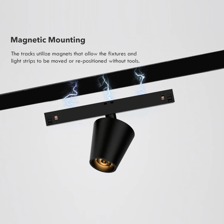 Ledoux Hot Selling Low Voltage Light 48V Series Magnetic Rail House Indoor 6W 10W Led Track Light