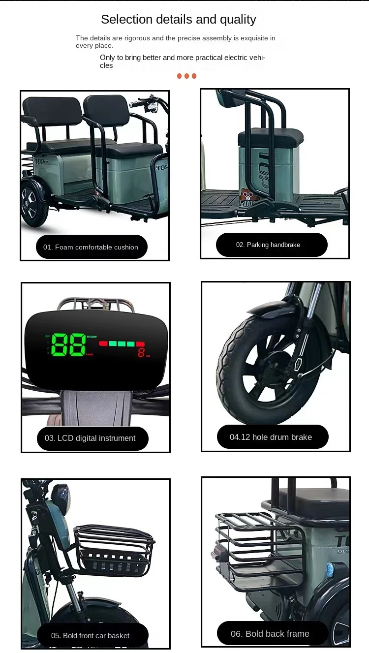 Three-Wheel tuk tuk gasoline cargo bike  refrigerated rickshaw pedicab toto motorcycle  cargo tricycle scooter electric tricycle