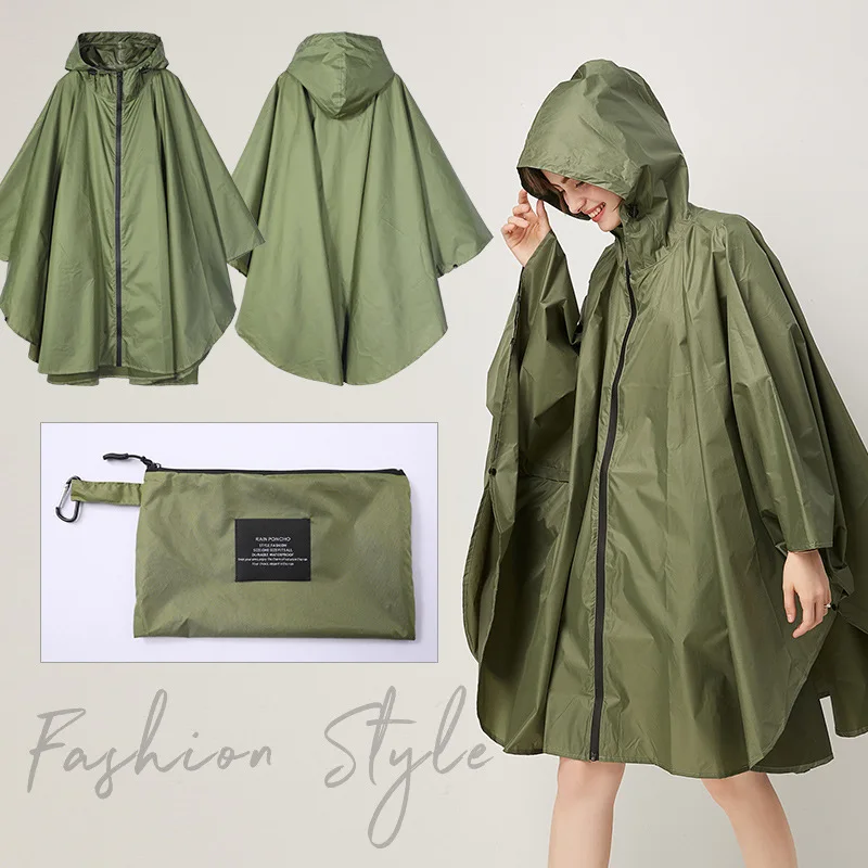 Adult Cloak Raincoat Poncho Men and Women Light and Breathable Large Size Cycling Hiking Explosion Poncho