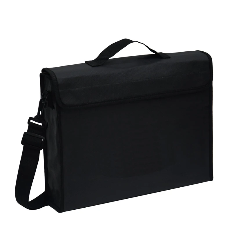 Portable Silicone Coated Fiberglass Fireproof Document Bag Fire and Water Resistant Money Bag with Shoulder Strap