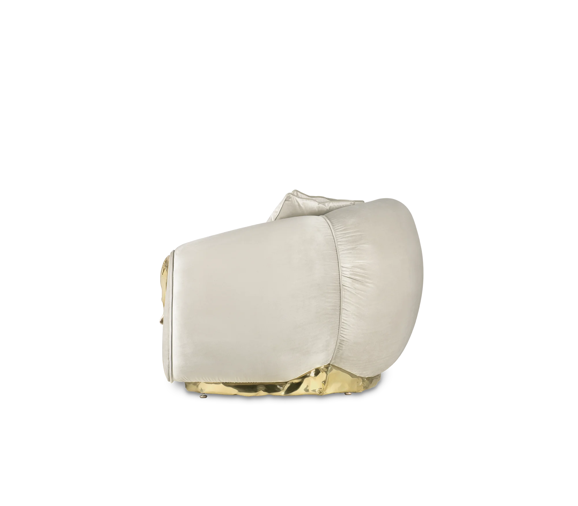 High Quality  Can customize living room furniture Foshan furniture Leather metal brass high quality frosted fabric