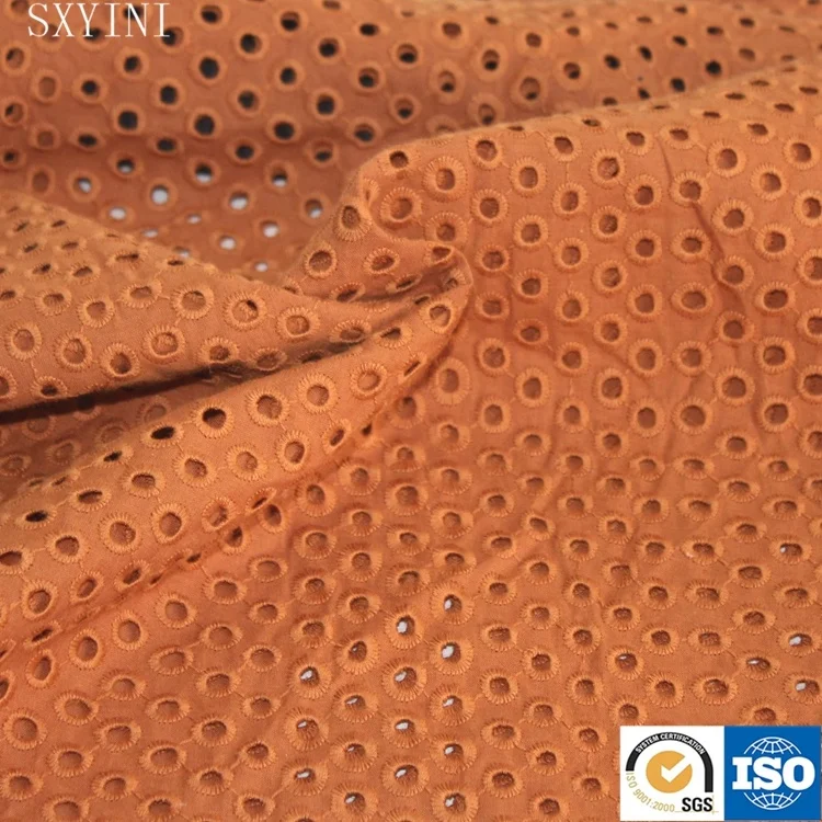 100% cotton Chicken embroidery lace fabric