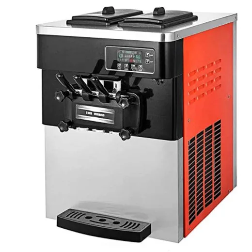 hot sale 2 1 mixed commercial automatic softy ice cream machine with 3 flavors beater