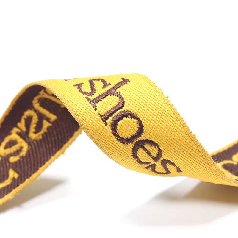 Custom woven emboss knit jacquard pattern logo recycled thick nylon belt tape webbing strap