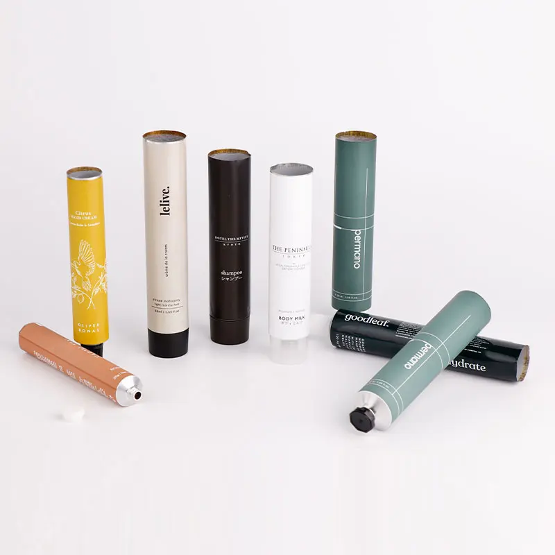 Aluminum collapsible cosmetic tubes hand cream aluminum tube with free sample