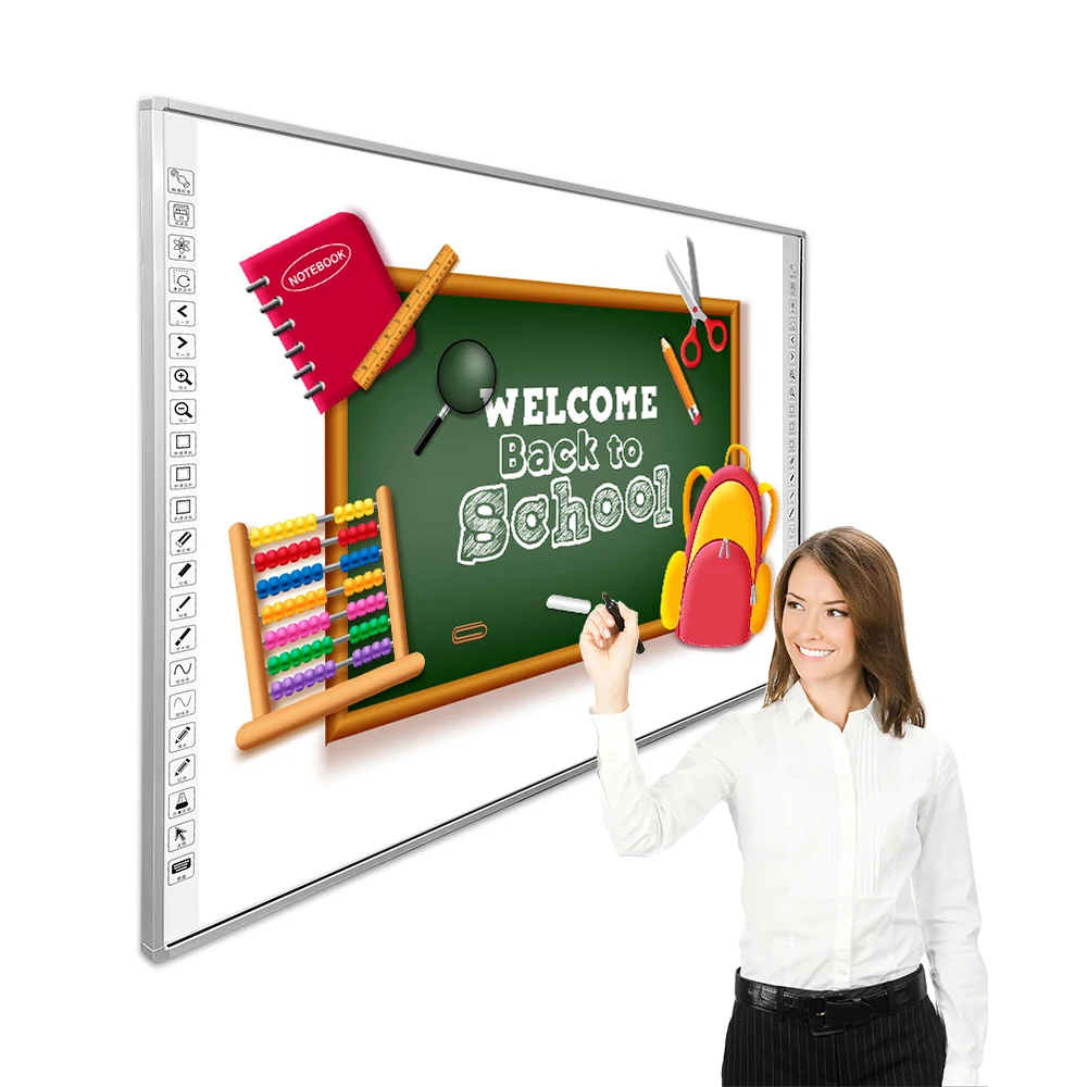 ZHIPING Factory supply HOT SALE Infrared touch 86 inch interactive panel connect with projector free teaching software
