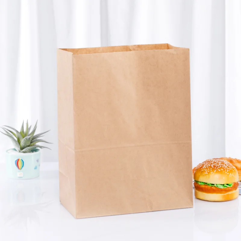 Custom Printed Food Grade Fast Food Take Away Packaging Greaseproof Paper Bag for French Fries Sandwich Roast Chicken
