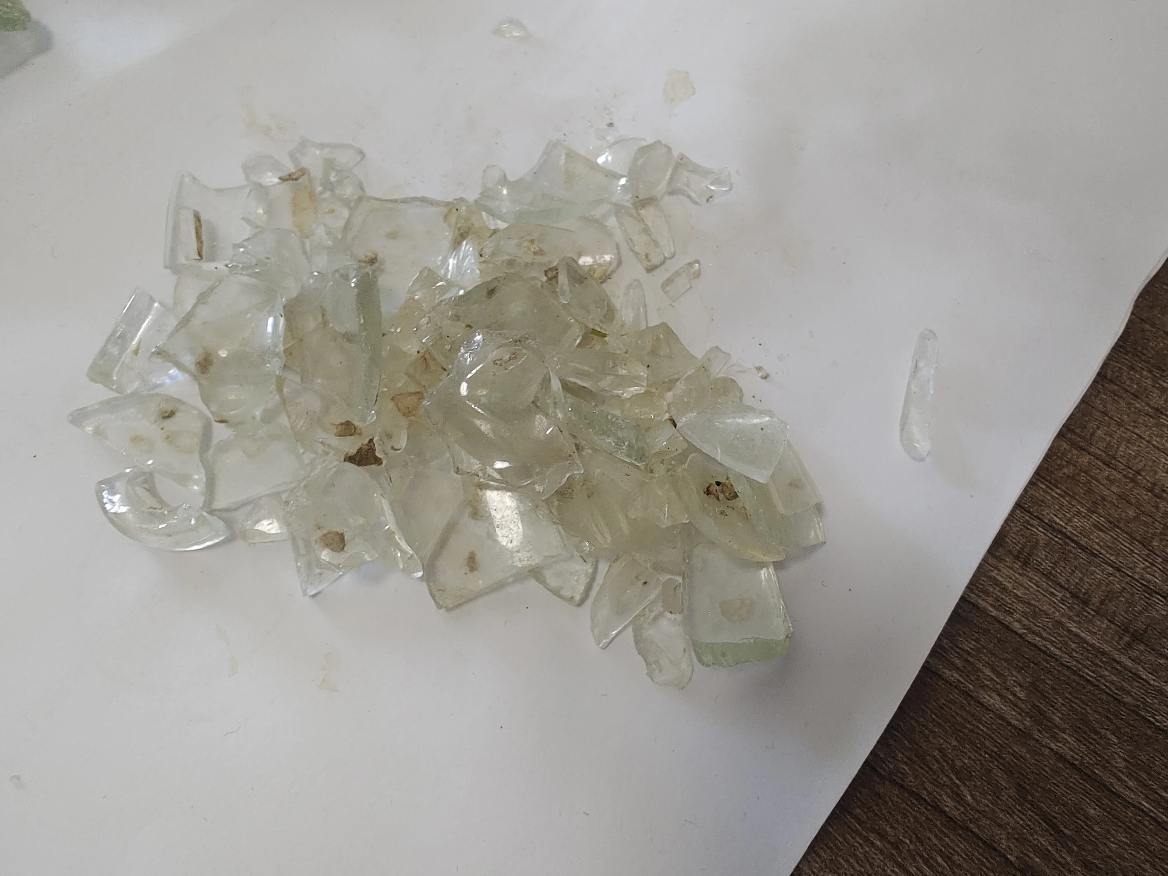 Recycling Green Amber Bottle Cullet Broken Glass Scrap Regenerated Mirror Cullet