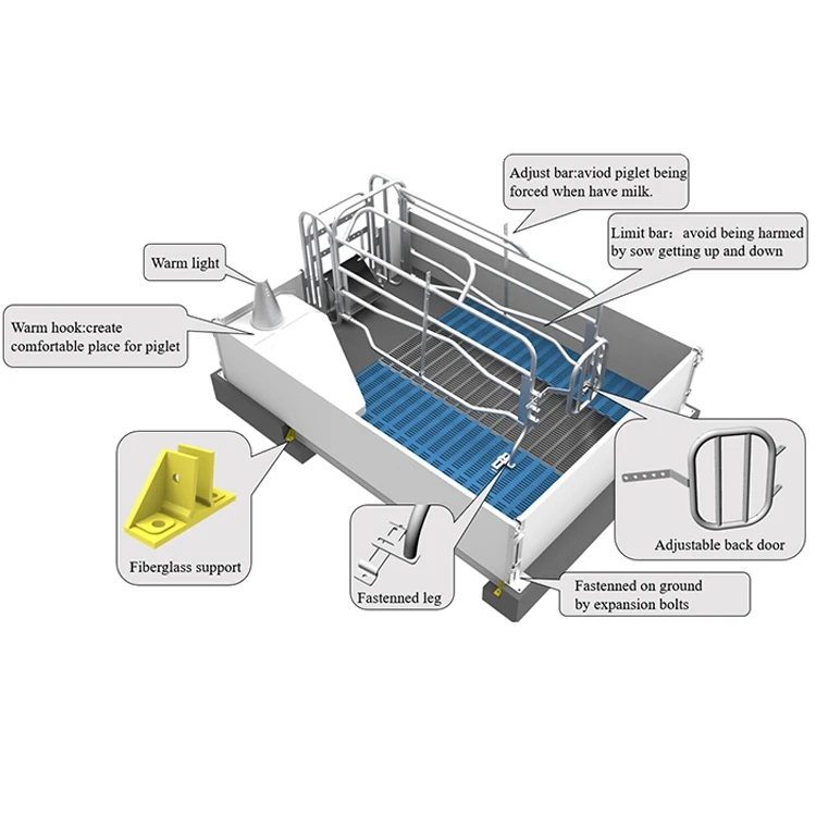 hot sale quality disassemble pig farrowing crates