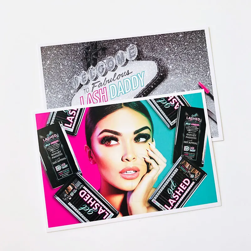 Custom Design Printing Lined Art Paper Cards Greeting Gift Post Cards Business Thank You Cards