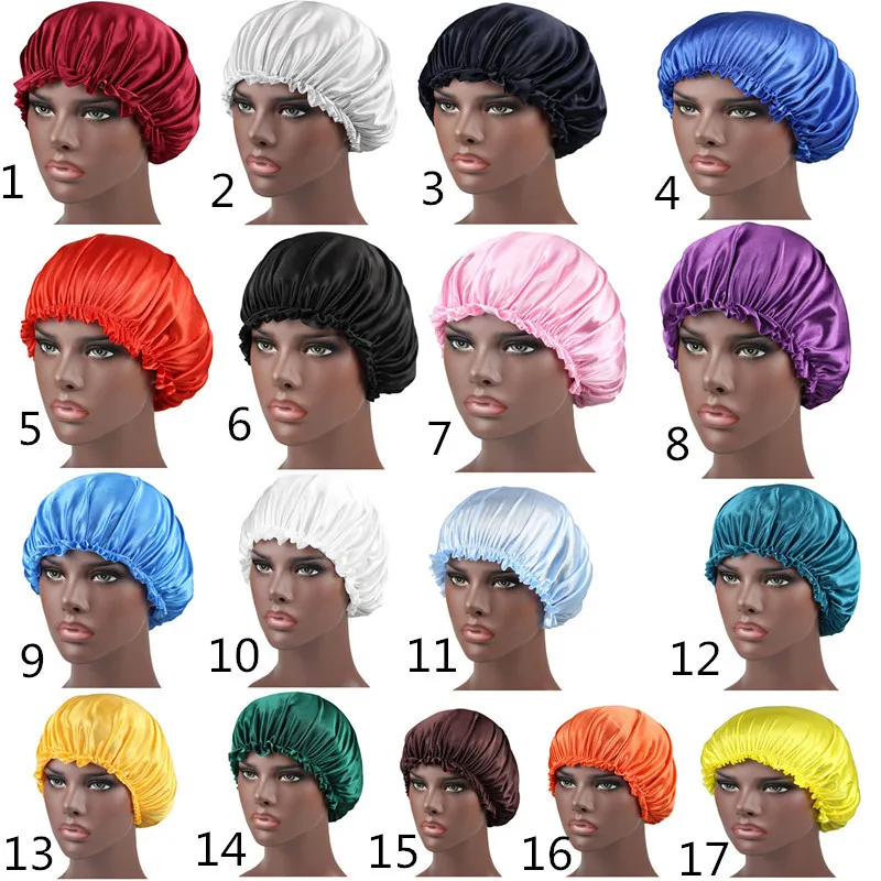 Wholesale Low Price Satin Bonnet Slouchy Beanie Night Turban Headband  Wrap Hair Sleep  Hat Cap In Lined