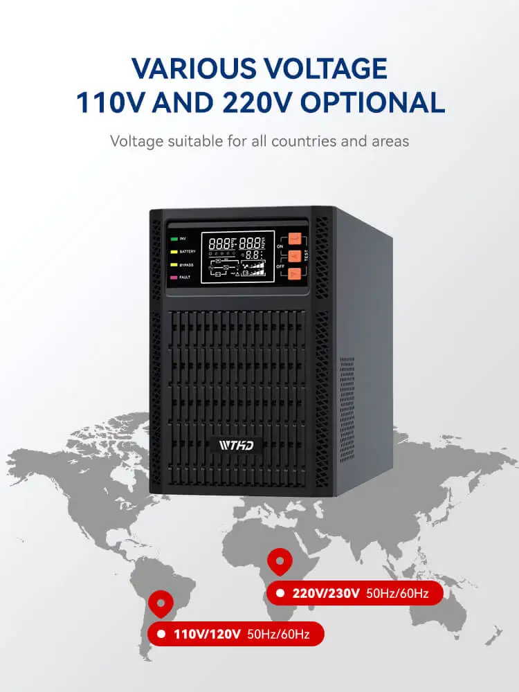 Long Backup Time Ups Single Phase Input And Output 220v High-Frequency Online Ups 10kw 10kva Ups Power Supply