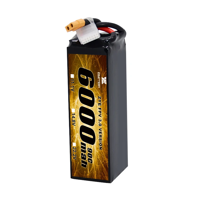 7.4V 11.1V 550mah 1100mah 6000mah Rechargeable Lithium Battery 2S 3S 4S 6S 7S Lipo Battery for FPV RC Car
