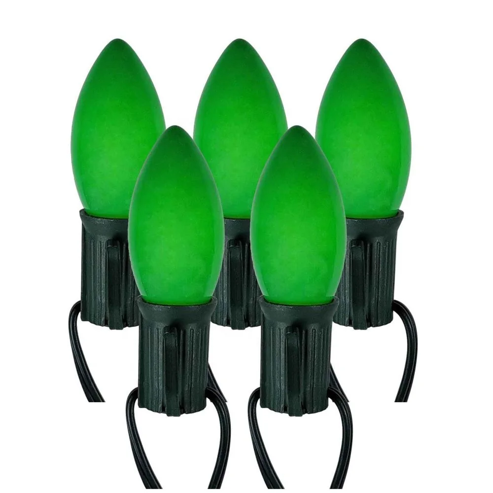 HQ Outdoor 25 LT C9 Light Set Ceramic Blue Bulb E17 Socket  Christmas  Decoration Hanging  Garden Outdoor Led String Light