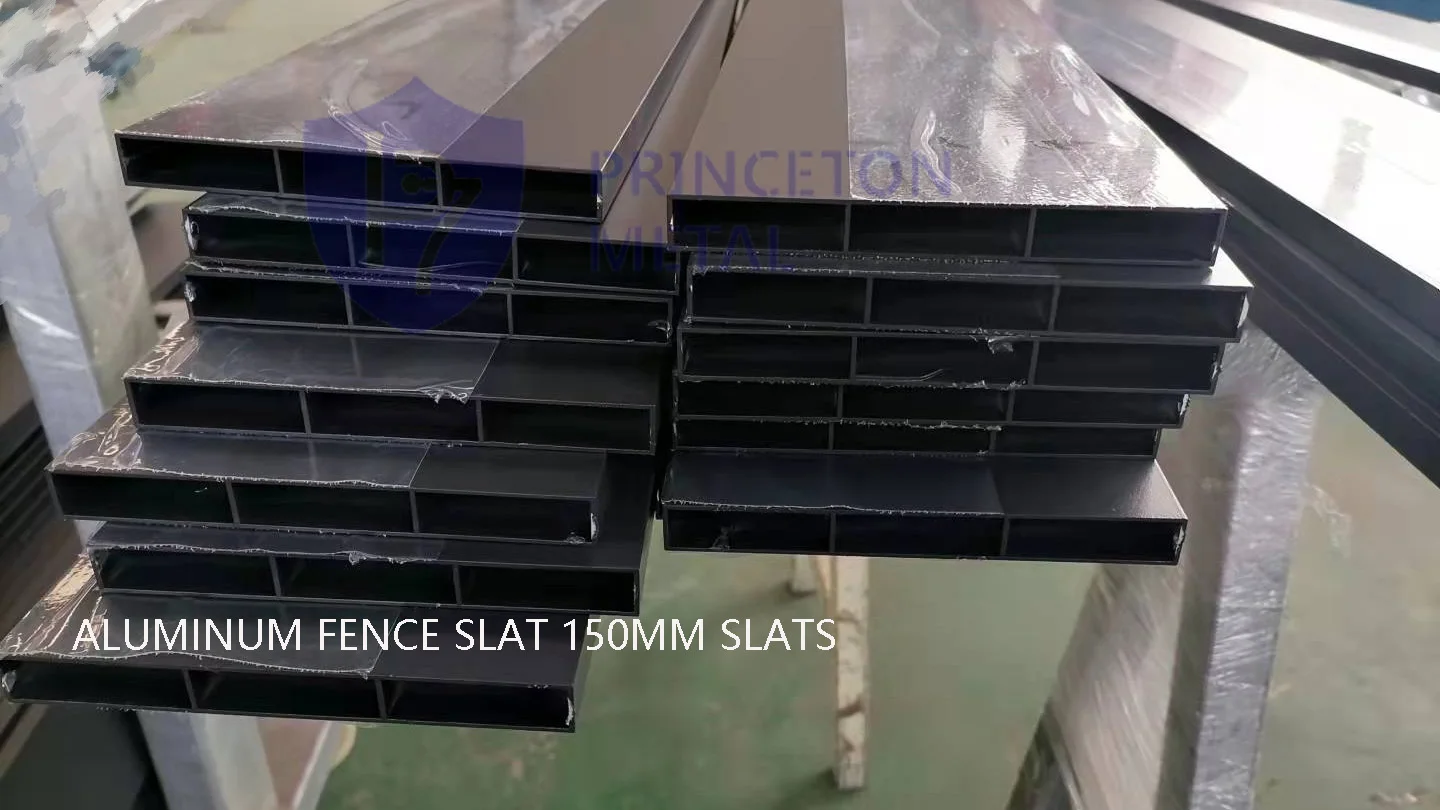 Aluminum 6063 Slat Profile for Fence Panels and Gate Customized Windows Aluminum Extrusion for Project