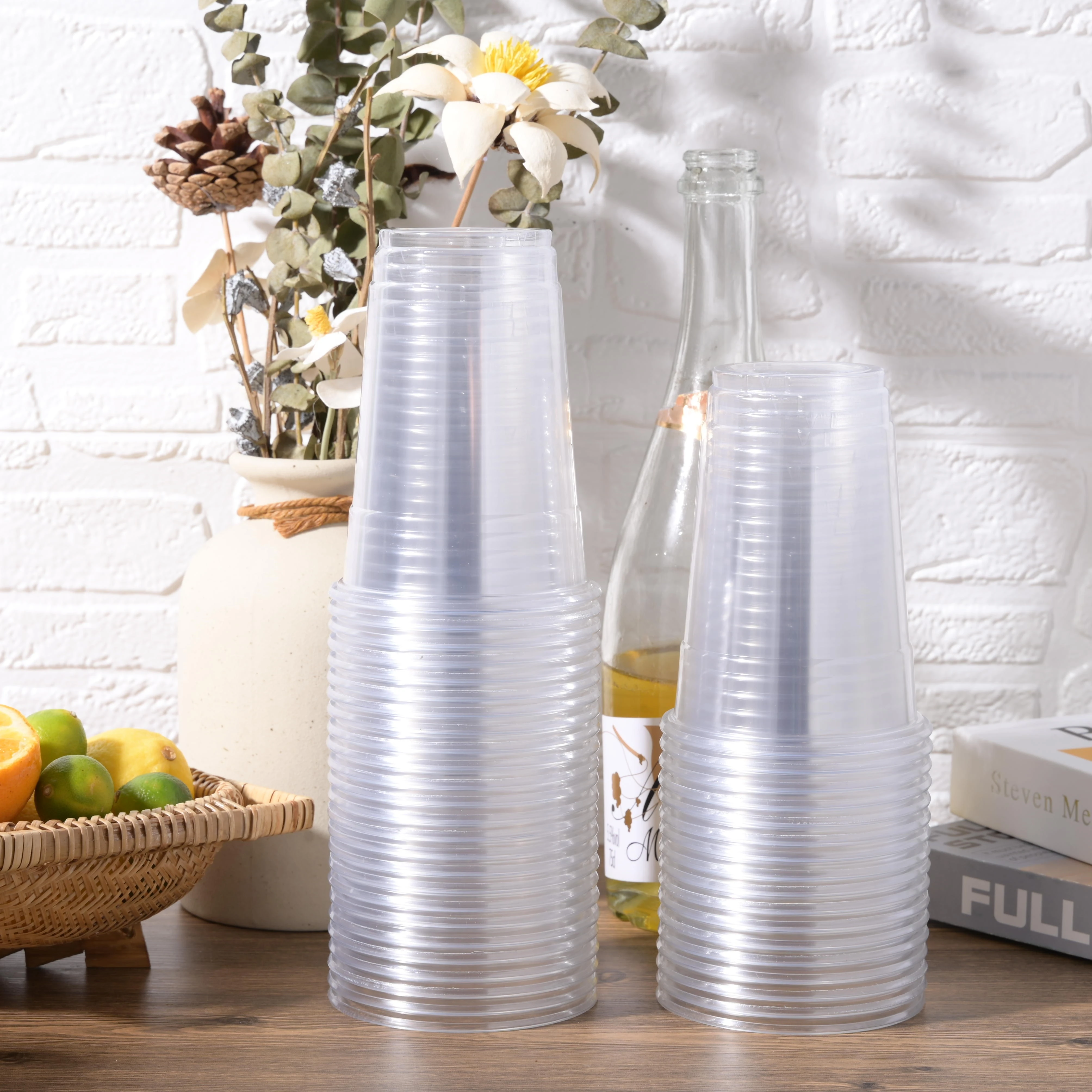 Horizontal LinesPP Disposable 7oz 200ml Plastic Cups