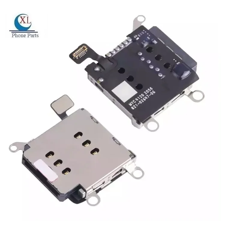 Sim Tray Reader Holder Socket for iPhone 11 12 13 14 Pro Max 12 13 Mini 14 Plus Xs Max Xr X 8 7 Plus Card Adapter Single Dual