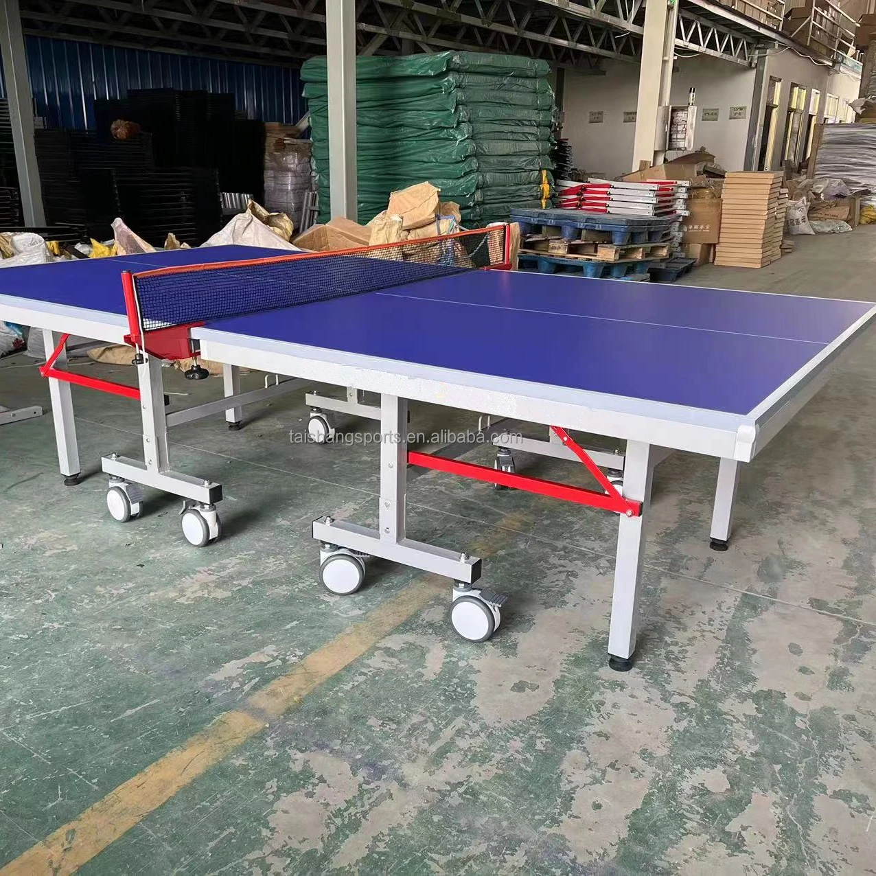 Double folding tennis table Indoor Movable Standard Ping Pong Table Tennis Tables