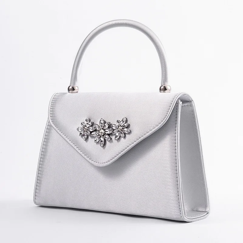 Wholesale new arrival rhinestone flowers ladies purses hand bag women handbags formal dress evening bag