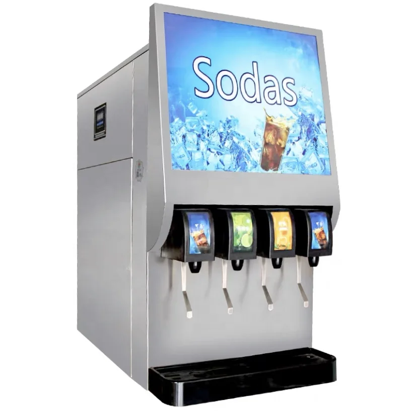 Carbonated beverage cup machine c0la machine commercial juice machine 4 valve refrigerated refrigeration