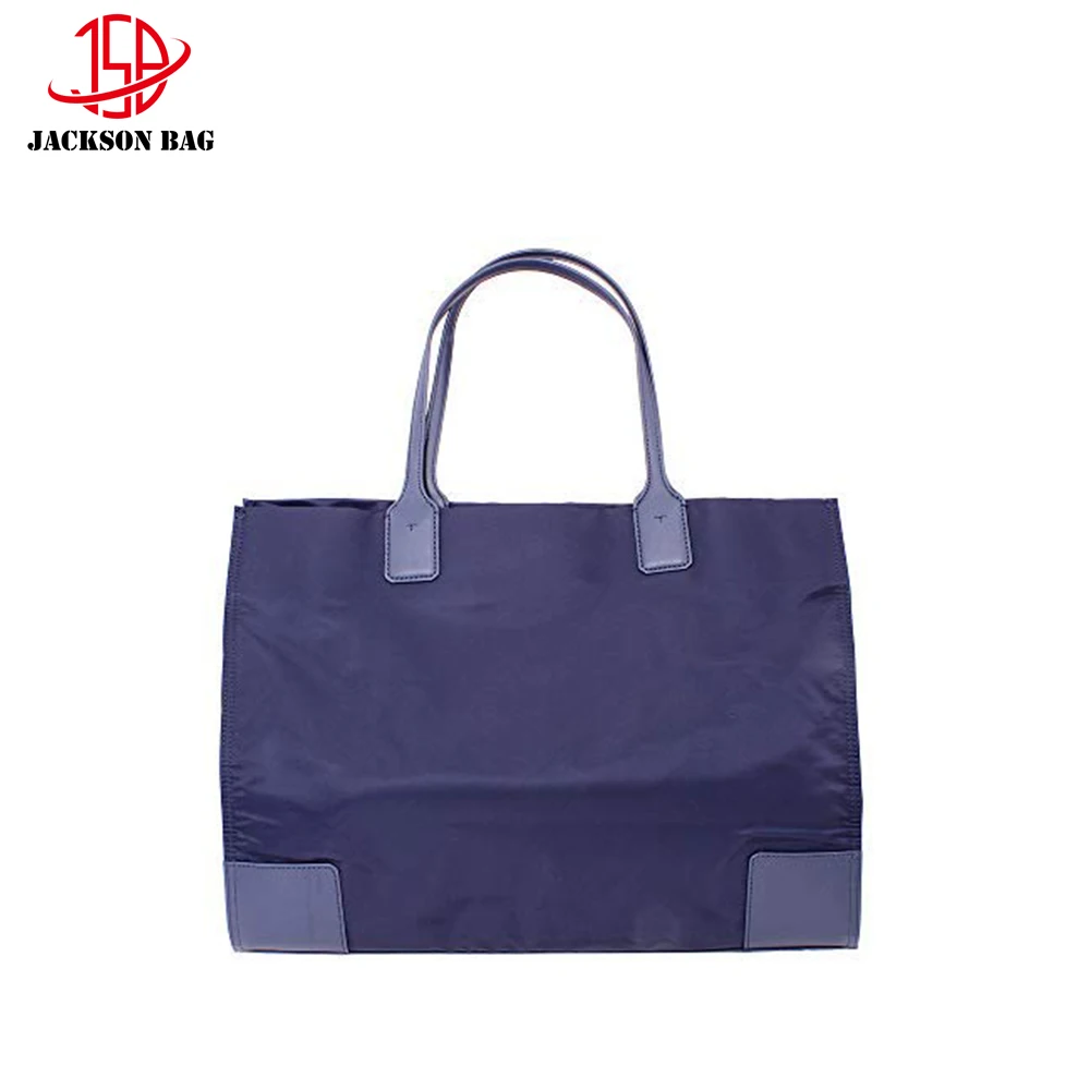 PU Leather Top Handles Nylon Leather WaterproofTote Bag Large Capacity Ladies Leisure Bag Multifunction 15Inch Laptop Case Bag