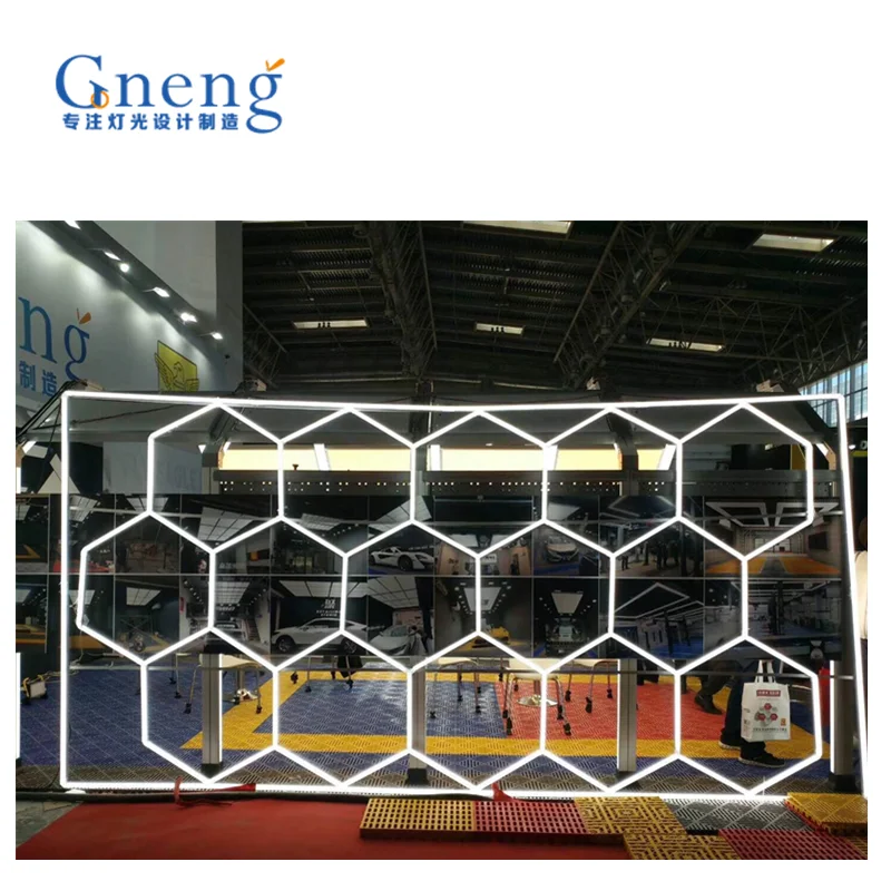 The customized LED hexagonal light without the one-step installation for the car detailing and car polishing lights