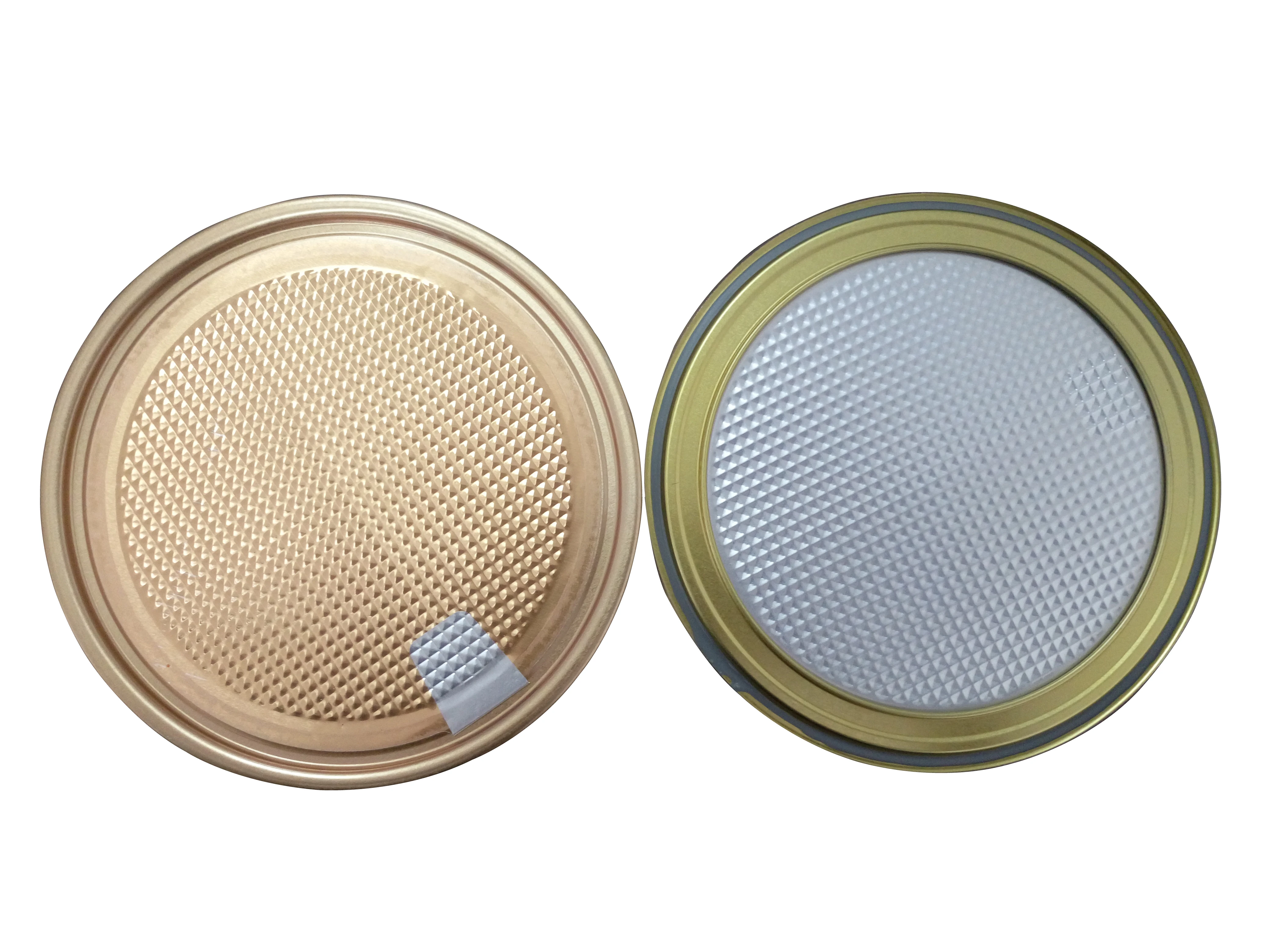 Easy Peel Off Open Tin Ring Aluminum Foil Lid Tinplate AL Covers Round Metal Aluminum Caps for Paper Tube
