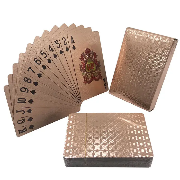 2023 Лидер продаж Новые роскошные золотые фольгированные доллары 54 шт. пластиковые карты для игры в покер
