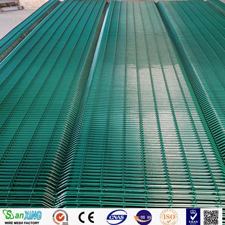 Custom Welded Wire Mesh Fence with Barbed Wire 358 Anti-climbing Fence with Anti-climbing Spikes