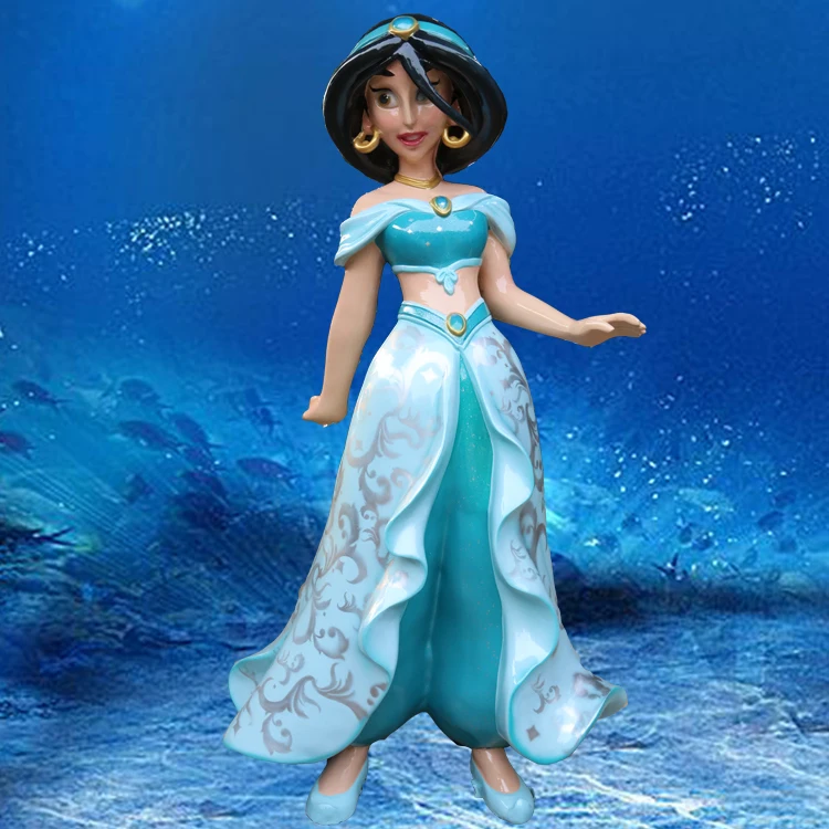 Поддержка персонализированного украшения тематического парка, мультяшный персонаж из большого стекловолокна, скульптура принцессы