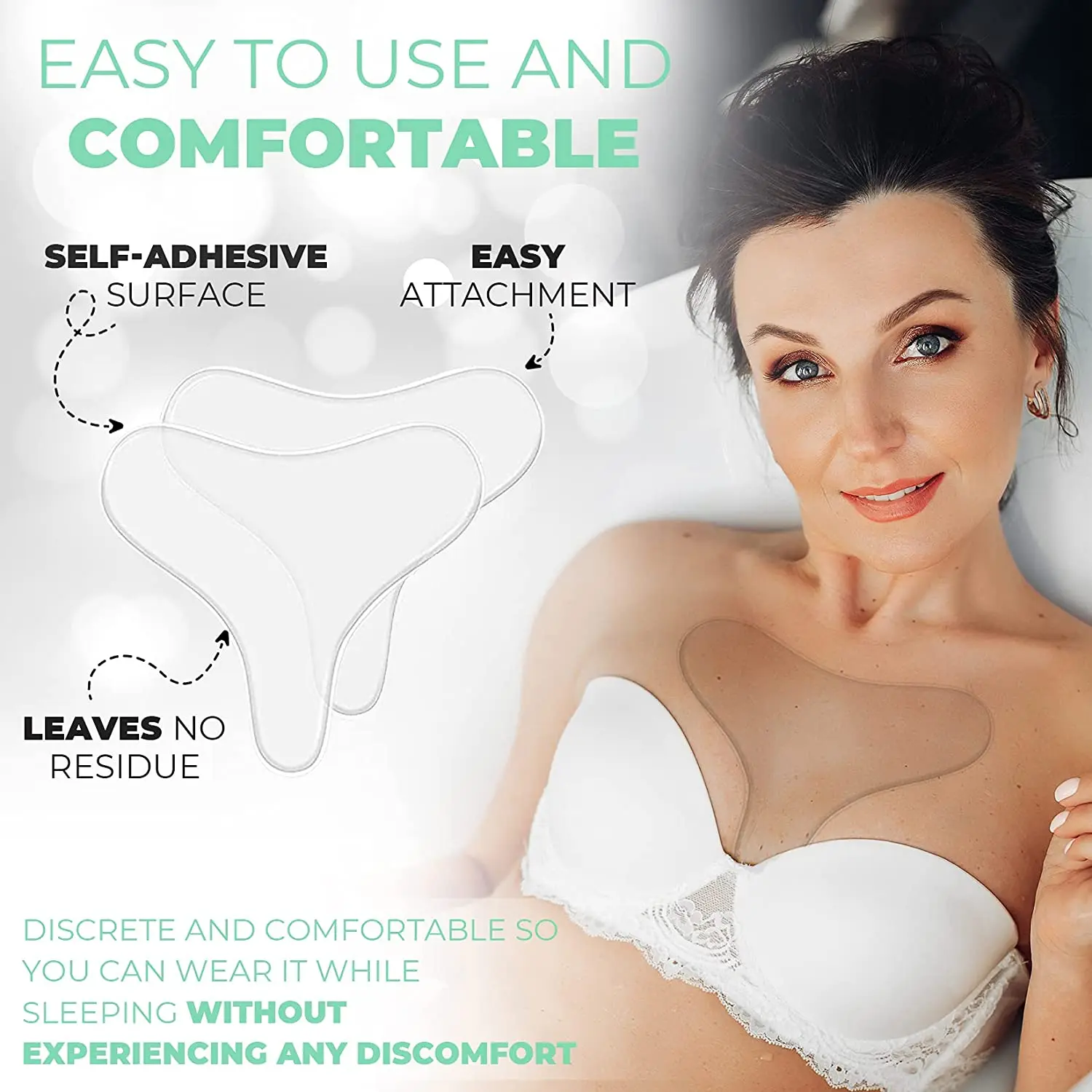 Anti Wrinkle Reusable Anti Age Premium treatment Collagen And Skin Repair Self Adhesive chest Pads