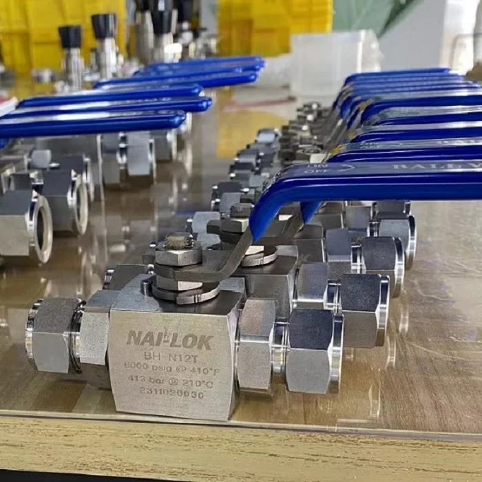 NAI-LOK Stainless Steel Forged 6000psi High Pressure 2-Way Double Ferrule Compression Fittings 1 inch CNG Ball Valve for Gas